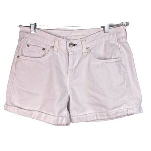 RAG & BONE WHITE DENIM CUFFED 3.75” INSEAM SHORTS WOMENS SZ 26